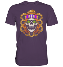 Laden Sie das Bild in den Galerie-Viewer, Hippie Totenkopf Sonnenblumen T-Shirt Gärtner Geschenk Garten
