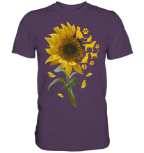 Laden Sie das Bild in den Galerie-Viewer, Katzen Hunde Sonnenblumen Shirt Gärtner Tiere Garten Motiv