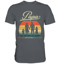 Laden Sie das Bild in den Galerie-Viewer, Papa Tochter Sohn Frau Vatertag Geschenk Vater T-Shirt