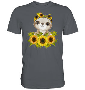 Faultier Sonnenblumen T-Shirt Garten Motiv Gärtner Geschenk