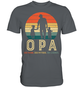 Opa Enkel und Enkelin Großvater Papa Vater T-Shirt - Premium Shirt