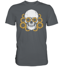 Laden Sie das Bild in den Galerie-Viewer, Totenkopf Sonnenblumen Shirt Gärtner Geschenk Garten