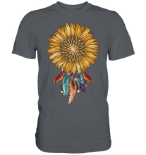 Laden Sie das Bild in den Galerie-Viewer, Dreamcatcher Sonnenblumen T-Shirt Garten Traumfänger Motiv Gärtner Geschenk