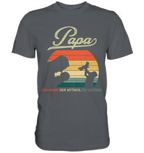 Laden Sie das Bild in den Galerie-Viewer, Papa Kind Vatertag Geschenk Vater T-Shirt