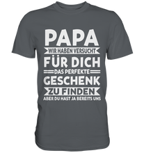 Laden Sie das Bild in den Galerie-Viewer, Papa Geschenk Vatertag Kinder Vater T-Shirt