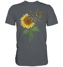 Laden Sie das Bild in den Galerie-Viewer, Vögel Sonnenblumen T-Shirt Garten Vogel Motiv Gärtner Geschenk