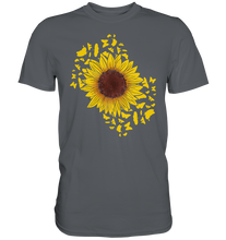 Laden Sie das Bild in den Galerie-Viewer, Sonnenblumen Schmetterling Garten T-Shirt Gärtner Geschenk