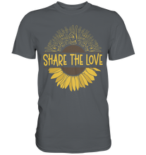 Laden Sie das Bild in den Galerie-Viewer, Frieden Liebe Sonnenblumen T-Shirt Garten Motiv Gärtner Geschenk