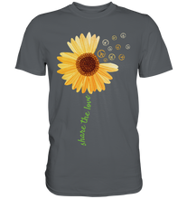 Laden Sie das Bild in den Galerie-Viewer, Peace Symbol Sonnenblumen T-Shirt Gärtner Geschenk