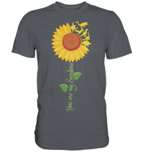 Laden Sie das Bild in den Galerie-Viewer, Dino Sonnenblumen T-Shirt Garten Dinosaurier Motiv Gärtner Geschenk