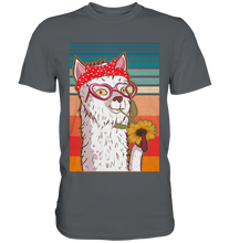 Laden Sie das Bild in den Galerie-Viewer, Lama Sonnenblumen T-Shirt Gärtner Geschenk