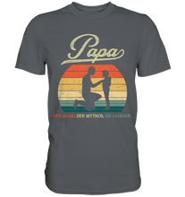 Laden Sie das Bild in den Galerie-Viewer, Papa Tochter Vatertag Geschenk Vater T-Shirt