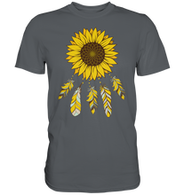 Laden Sie das Bild in den Galerie-Viewer, Traumfänger Sonnenblumen T-Shirt Garten Motiv Gärtner Geschenk