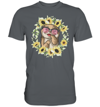 Laden Sie das Bild in den Galerie-Viewer, Otter Sonnenblumen Shirt Gärtner Sommer Garten Motiv