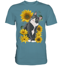 Laden Sie das Bild in den Galerie-Viewer, Sonnenblumen Katze T-Shirt Lustiges Garten Geschenk Gärtner