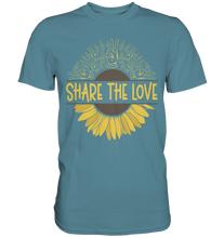 Laden Sie das Bild in den Galerie-Viewer, Frieden Liebe Sonnenblumen T-Shirt Garten Motiv Gärtner Geschenk