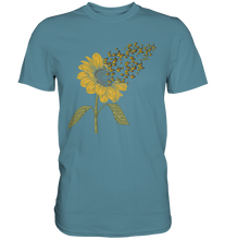 Laden Sie das Bild in den Galerie-Viewer, Schmetterling Sonnenblumen T-Shirt Gärtner Geschenk