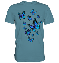 Laden Sie das Bild in den Galerie-Viewer, Blaue Schmetterlinge T-Shirt