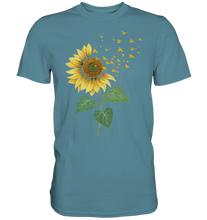 Laden Sie das Bild in den Galerie-Viewer, Vögel Sonnenblumen T-Shirt Garten Vogel Motiv Gärtner Geschenk