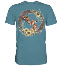 Laden Sie das Bild in den Galerie-Viewer, Giraffe Sonnenblumen T-Shirt Mama Tochter Geschenk