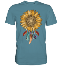 Laden Sie das Bild in den Galerie-Viewer, Dreamcatcher Sonnenblumen T-Shirt Garten Traumfänger Motiv Gärtner Geschenk