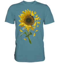 Laden Sie das Bild in den Galerie-Viewer, Katzen Hunde Sonnenblumen Shirt Gärtner Tiere Garten Motiv