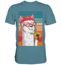 Laden Sie das Bild in den Galerie-Viewer, Lama Sonnenblumen T-Shirt Gärtner Geschenk