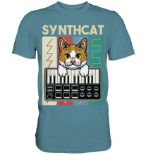 Laden Sie das Bild in den Galerie-Viewer, Modularer Synthesizer Analog Vintage Katze Wellen T-Shirt