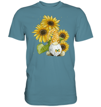 Laden Sie das Bild in den Galerie-Viewer, Gartenzwerg Sonnenblumen Shirt Gärtner Geschenk Garten