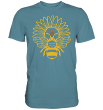 Laden Sie das Bild in den Galerie-Viewer, Bienen Sonnenblumen T-Shirt Imker Garten Motiv Gärtner Geschenk