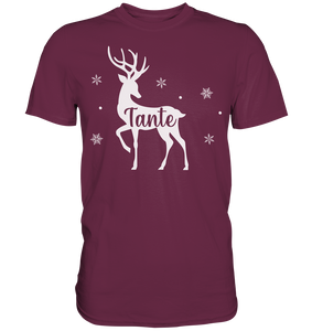 Tante Rentier Weihnachtsoutfit Xmas Schneeflocken Weihnachten T-Shirt