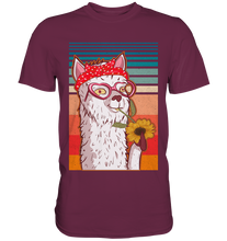 Laden Sie das Bild in den Galerie-Viewer, Lama Sonnenblumen T-Shirt Gärtner Geschenk
