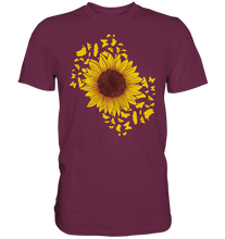 Laden Sie das Bild in den Galerie-Viewer, Sonnenblumen Schmetterling Garten T-Shirt Gärtner Geschenk