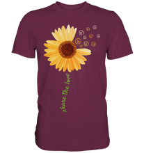 Laden Sie das Bild in den Galerie-Viewer, Peace Symbol Sonnenblumen T-Shirt Gärtner Geschenk