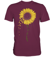 Laden Sie das Bild in den Galerie-Viewer, Dinosaurier Sonnenblumen T-Shirt Dino Garten Motiv Gärtner Geschenk