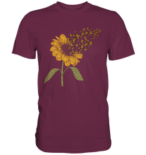 Laden Sie das Bild in den Galerie-Viewer, Schmetterling Sonnenblumen T-Shirt Gärtner Geschenk
