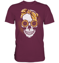 Laden Sie das Bild in den Galerie-Viewer, Totenkopf Sonnenblumen T-Shirt Garten Motiv Gärtner Geschenk