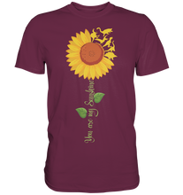 Laden Sie das Bild in den Galerie-Viewer, Dino Sonnenblumen T-Shirt Garten Dinosaurier Motiv Gärtner Geschenk