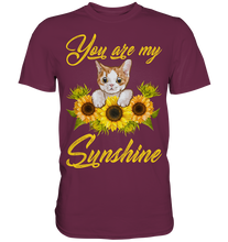 Laden Sie das Bild in den Galerie-Viewer, Katze Sonnenblumen T-Shirt Gärtner Geschenk