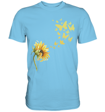 Laden Sie das Bild in den Galerie-Viewer, Sonnenblume Sommer Schmetterlinge T-Shirt