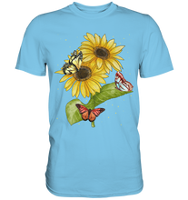 Laden Sie das Bild in den Galerie-Viewer, Sonnenblumen Schmetterlinge T-Shirt