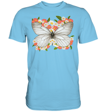 Laden Sie das Bild in den Galerie-Viewer, Frauen Blumen Schmetterling T-Shirt