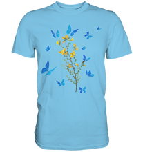 Laden Sie das Bild in den Galerie-Viewer, Blumen Schmetterlinge T-Shirt