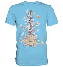 Laden Sie das Bild in den Galerie-Viewer, Banjo Frauen Blumen Schmetterling T-Shirt