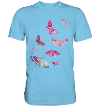Laden Sie das Bild in den Galerie-Viewer, Lila Rosa Schmetterlinge T-Shirt