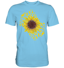 Laden Sie das Bild in den Galerie-Viewer, Frauen Sonnenblume Schmetterlinge T-Shirt