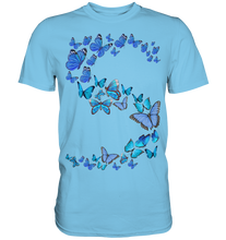 Laden Sie das Bild in den Galerie-Viewer, Schöne Blaue Schmetterlinge T-Shirt
