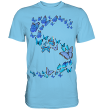 Laden Sie das Bild in den Galerie-Viewer, Schöne Blaue Schmetterlinge T-Shirt