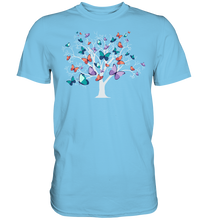 Laden Sie das Bild in den Galerie-Viewer, Frauen Bunter Schmetterling Baum T-Shirt