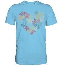 Laden Sie das Bild in den Galerie-Viewer, Frauen Schmetterling Herz T-Shirt